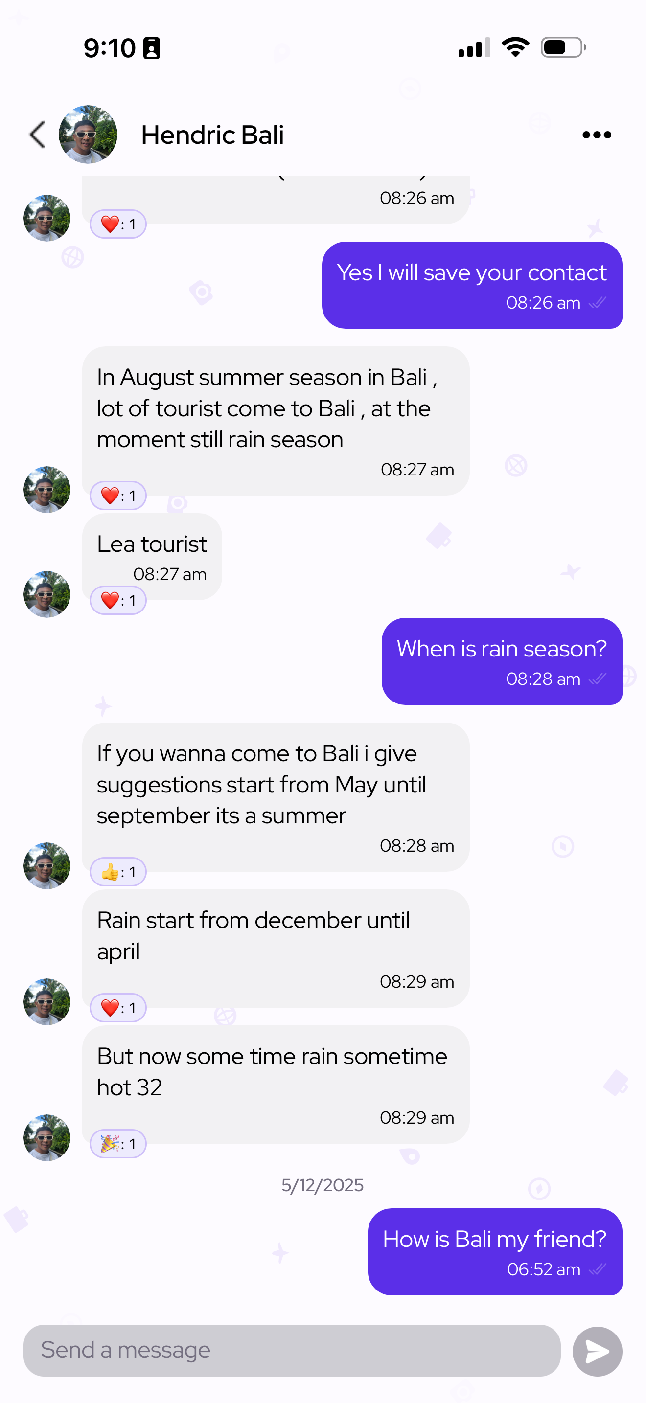 Chat conversation