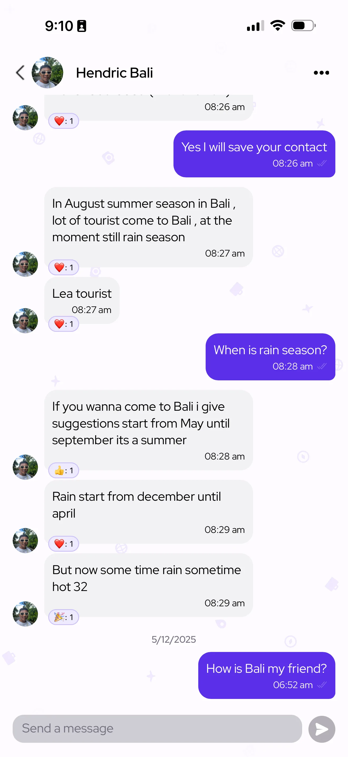 Chat conversation